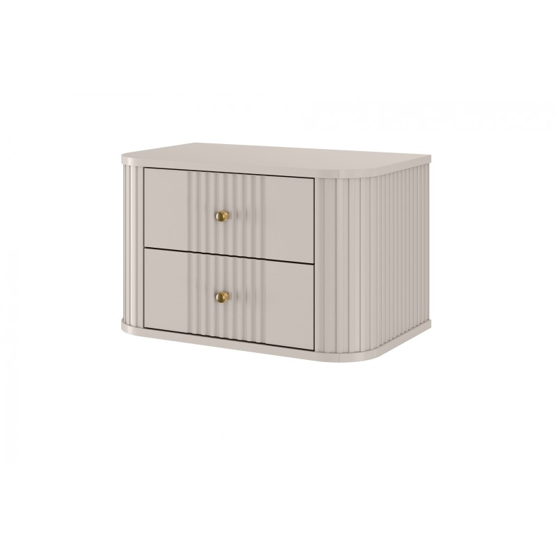 Zestaw szafek nocnych wiszących Vesper 56 cm - kaszmir / złote uchwyty Zestaw szafek nocnych wiszących Vesper 56 cm - kaszmir / złote uchwyty