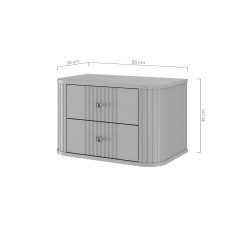 Zestaw szafek nocnych wiszących Vesper 56 cm - kaszmir / orzech / czarne uchwyty Zestaw szafek nocnych wiszących Vesper 56 cm - kaszmir / orzech / czarne uchwyty