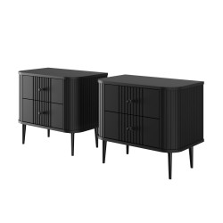 Zestaw szafek nocnych Vesper 56 cm - czarny