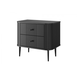 Zestaw szafek nocnych Vesper 56 cm - czarny / czarne nogi Zestaw szafek nocnych Vesper 56 cm - czarny / czarne nogi