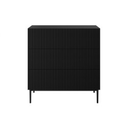 Komoda z szufladami Nicole 100 cm - czarny mat / czarne nóżki Komoda z szufladami Nicole 100 cm - czarny mat / czarne nóżki