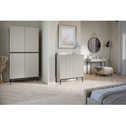 Komoda z szufladami Nicole 100 cm - kaszmir / czarne nóżki Komoda z szufladami Nicole 100 cm - kaszmir / czarne nóżki