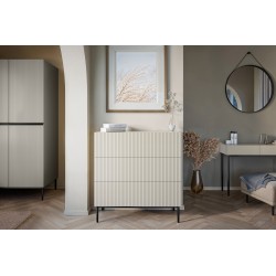 Komoda z szufladami Nicole 100 cm - kaszmir / czarne nóżki Komoda z szufladami Nicole 100 cm - kaszmir / czarne nóżki