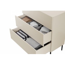 Komoda z szufladami Nicole 100 cm - kaszmir / czarne nóżki Komoda z szufladami Nicole 100 cm - kaszmir / czarne nóżki