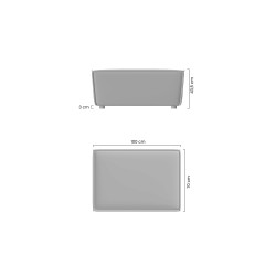 Pufa tapicerowana Flabio - zielony sztruks premium