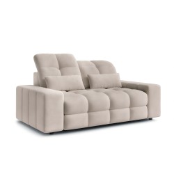 Sofa Magnelio II elektryczna dwuosobowa - beżowy welur łatwoczyszczący Donna 6