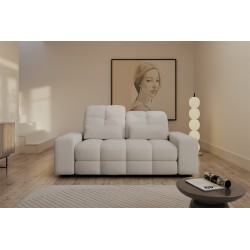 Sofa Magnelio II elektryczna dwuosobowa - beżowy welur łatwoczyszczący Donna 6