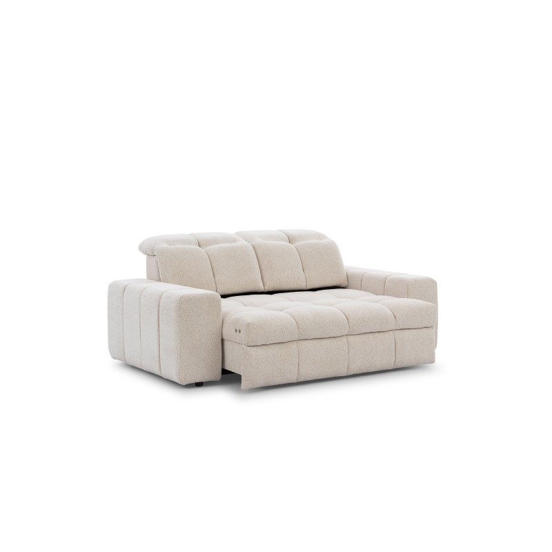 Sofa Magnelio II elektryczna dwuosobowa - beżowy welur łatwoczyszczący Donna 6