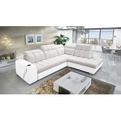 Prisma VII corner sofa with a sleeping function and USB port - designed for your comfort!