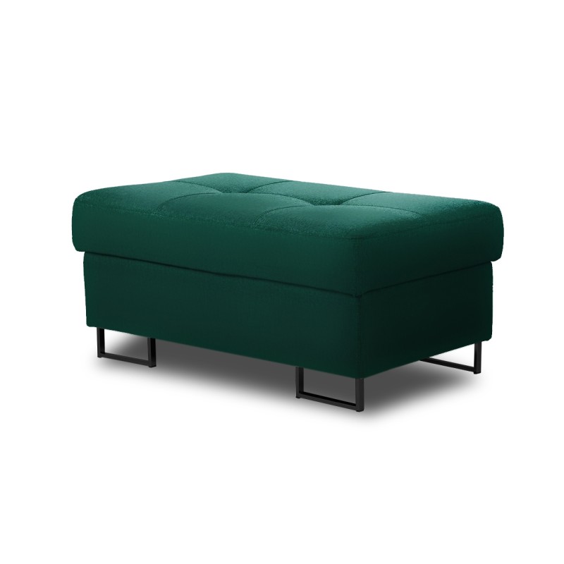 Pufa Annabelle tapicerowana z pojemnikiem - czarne nogi