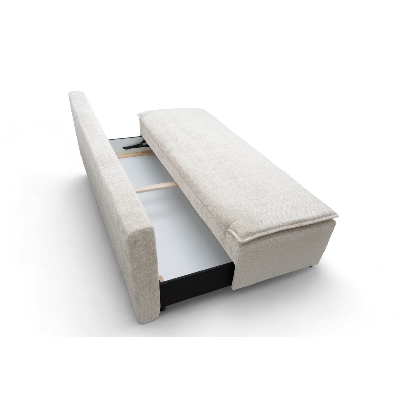 Kanapa rozkładana Firioza z pojemnikiem - beżowy szenil Cremona 02