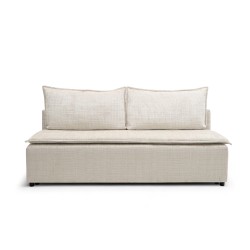 Kanapa rozkładana Firioza z pojemnikiem - beżowy szenil Cremona 02