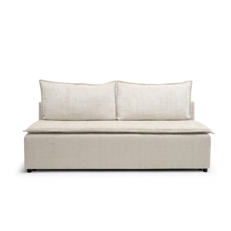 Kanapa rozkładana Firioza z pojemnikiem - beżowy szenil Cremona 02