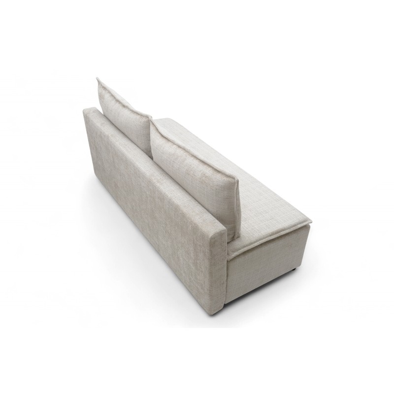 Kanapa rozkładana Firioza z pojemnikiem - beżowy szenil Cremona 02