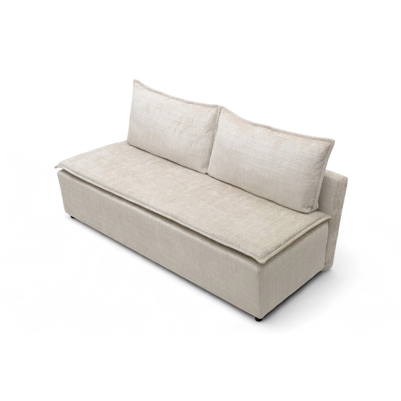 Kanapa rozkładana Firioza z pojemnikiem - beżowy szenil Cremona 02