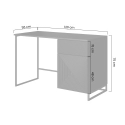Biurko Asha 120 cm z szufladą - kaszmir Biurko Asha 120 cm z szufladą - kaszmir