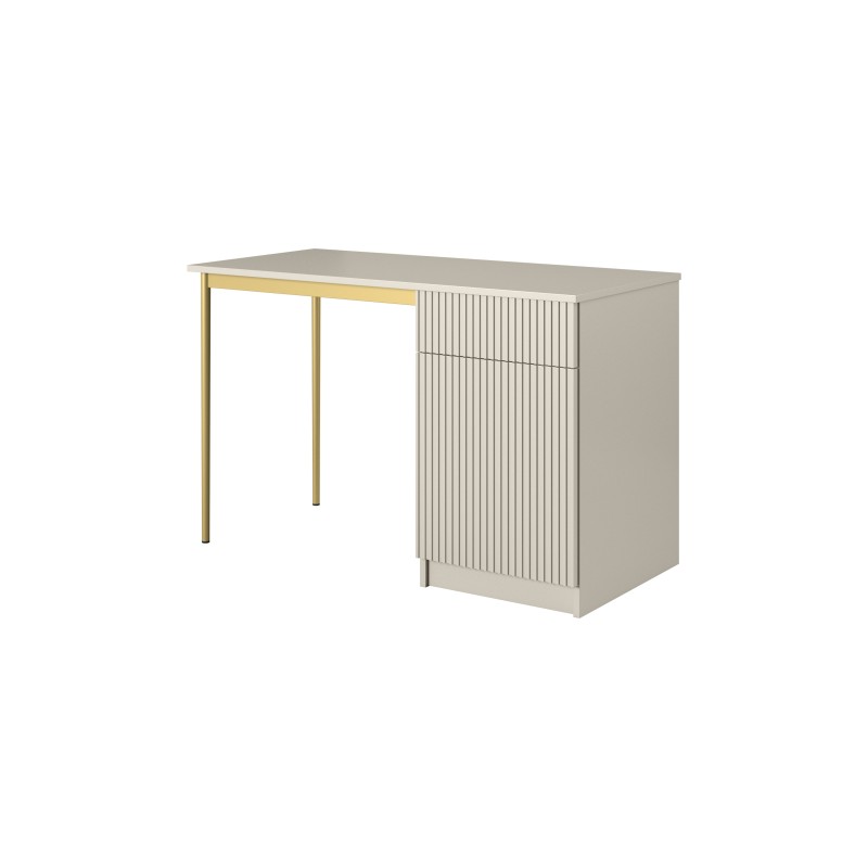 Biurko Nicole 120 cm - kaszmir / złote nóżki