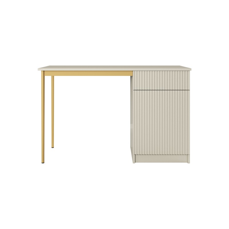 Biurko Nicole 120 cm - kaszmir / złote nóżki