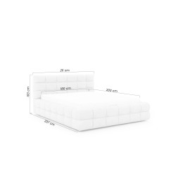 Łóżko sypialniane Magnelio 180x200 - beżowa boucle Raven 22 Łóżko sypialniane Magnelio 180x200 - beżowa boucle Raven 22