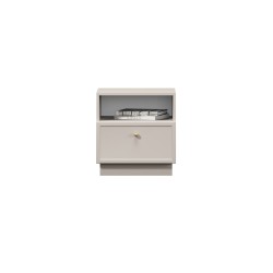 Szafka nocna Lorini z szufladą 45 cm - kaszmir / złoty uchwyt Szafka nocna Lorini z szufladą 45 cm - kaszmir / złoty uchwyt