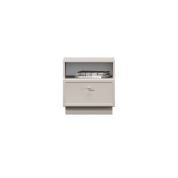 Szafka nocna Lorini z szufladą 45 cm - kaszmir / złoty uchwyt T-bar Szafka nocna Lorini z szufladą 45 cm - kaszmir / złoty uchwyt T-bar