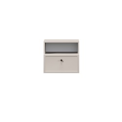 Szafka nocna wisząca Lorini z szufladą 45 cm - kaszmir / czarny uchwyt Szafka nocna wisząca Lorini z szufladą 45 cm - kaszmir / czarny uchwyt