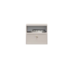 Szafka nocna wisząca Lorini z szufladą 45 cm - kaszmir / złoty uchwyt Szafka nocna wisząca Lorini z szufladą 45 cm - kaszmir / złoty uchwyt