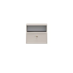 Szafka nocna wisząca Lorini z szufladą 45 cm - kaszmir / złoty uchwyt Szafka nocna wisząca Lorini z szufladą 45 cm - kaszmir / złoty uchwyt