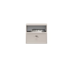 Szafka nocna wisząca Lorini z szufladą 45 cm - kaszmir / czarny uchwyt T-bar Szafka nocna wisząca Lorini z szufladą 45 cm - kaszmir / czarny uchwyt T-bar
