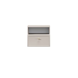 Szafka nocna wisząca Lorini z szufladą 45 cm - kaszmir / złoty uchwyt T-bar Szafka nocna wisząca Lorini z szufladą 45 cm - kaszmir / złoty uchwyt T-bar