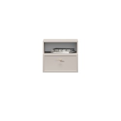 Szafka nocna wisząca Lorini z szufladą 45 cm - kaszmir / złoty uchwyt T-bar Szafka nocna wisząca Lorini z szufladą 45 cm - kaszmir / złoty uchwyt T-bar