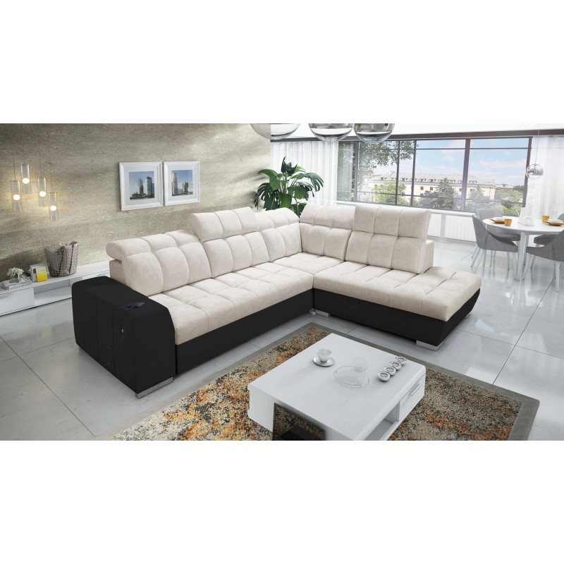 Prisma VII corner sofa with a sleeping function and USB port - designed for your comfort! Prisma VII corner sofa with a sleeping function and USB port - designed for your comfort!