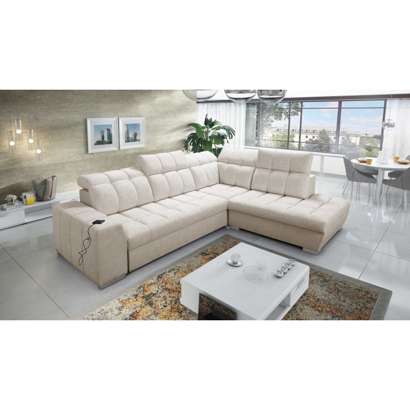 Prisma VII corner sofa with a sleeping function and USB port - designed for your comfort! Prisma VII corner sofa with a sleeping function and USB port - designed for your comfort!