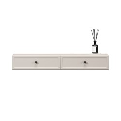 Konsola / toaletka wisząca Lorini 100 cm z szufladami - kaszmir / czarne uchwyty Konsola / toaletka wisząca Lorini 100 cm z szufladami - kaszmir / czarne uchwyty