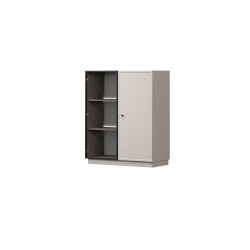Witryna Lorini 100 cm - kaszmir/czarny uchwyt