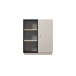 Witryna Lorini do salonu 100 cm - kaszmir / czarny uchwyt T-bar Witryna Lorini do salonu 100 cm - kaszmir / czarny uchwyt T-bar