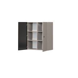 Witryna wisząca Lorini do salonu 100 cm - kaszmir / czarny uchwyt T-bar Witryna wisząca Lorini do salonu 100 cm - kaszmir / czarny uchwyt T-bar