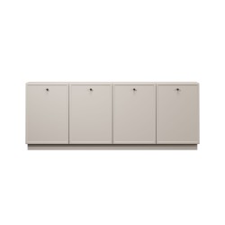 Komoda czterodrzwiowa Lorini 200 cm - kaszmir / czarne uchwyty Komoda czterodrzwiowa Lorini 200 cm - kaszmir / czarne uchwyty