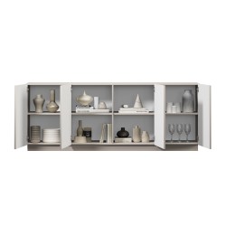 Komoda czterodrzwiowa Lorini 200 cm - kaszmir / złote uchwyty Komoda czterodrzwiowa Lorini 200 cm - kaszmir / złote uchwyty