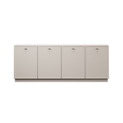 Komoda czterodrzwiowa Lorini 200 cm - kaszmir / czarne uchwyty T-bar Komoda czterodrzwiowa Lorini 200 cm - kaszmir / czarne uchwyty T-bar