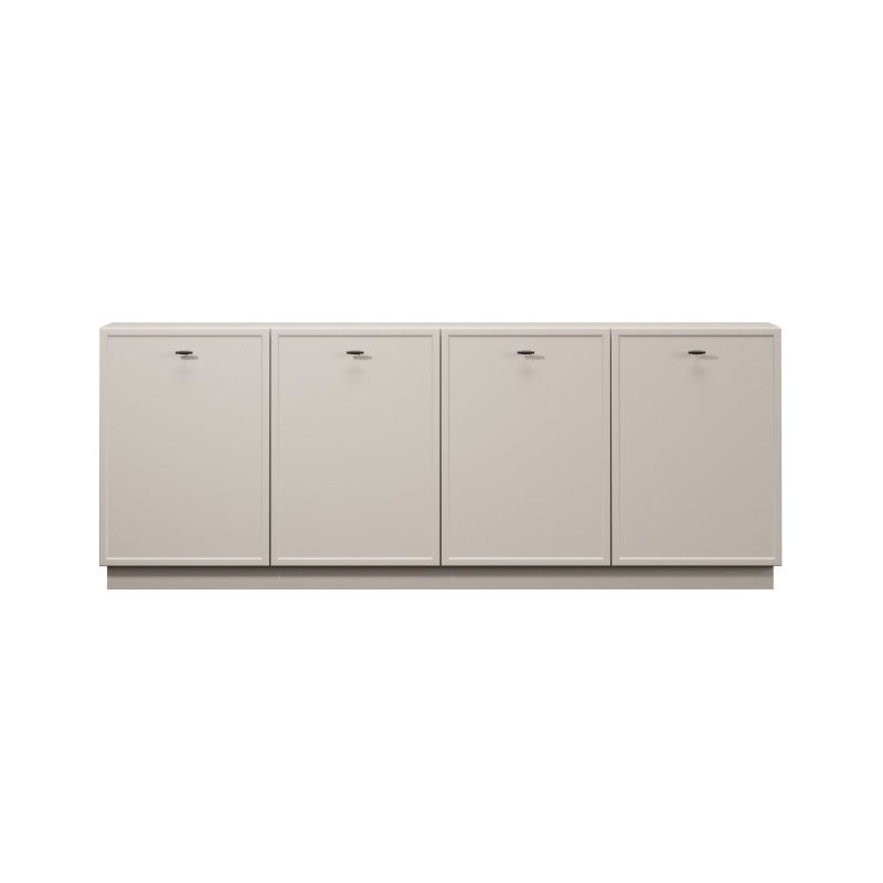 Komoda czterodrzwiowa Lorini 200 cm - kaszmir / czarne uchwyty T-bar Komoda czterodrzwiowa Lorini 200 cm - kaszmir / czarne uchwyty T-bar