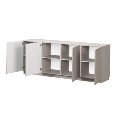 Komoda czterodrzwiowa Lorini 200 cm - kaszmir / złote uchwyty T-bar Komoda czterodrzwiowa Lorini 200 cm - kaszmir / złote uchwyty T-bar