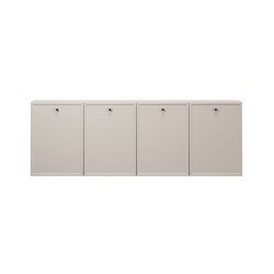 Komoda wisząca czterodrzwiowa Lorini 200 cm - kaszmir / czarne uchwyty Komoda wisząca czterodrzwiowa Lorini 200 cm - kaszmir / czarne uchwyty