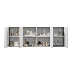 Komoda wisząca czterodrzwiowa Lorini 200 cm - kaszmir / czarne uchwyty T-bar Komoda wisząca czterodrzwiowa Lorini 200 cm - kaszmir / czarne uchwyty T-bar