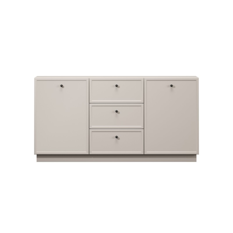 Komoda Lorini 150 cm - kaszmir, czarne uchwyty Komoda Lorini 150 cm - kaszmir, czarne uchwyty