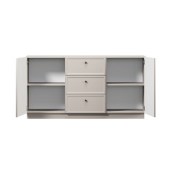 Komoda Lorini 150 cm - kaszmir, czarne uchwyty Komoda Lorini 150 cm - kaszmir, czarne uchwyty