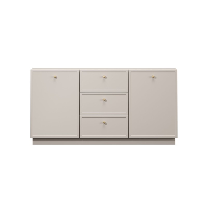 Komoda Lorini 150 cm z szufladami - kaszmir / złote uchwyty Komoda Lorini 150 cm z szufladami - kaszmir / złote uchwyty