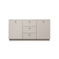 Komoda Lorini 150 cm z szufladami - kaszmir / czarne uchwyty T-bar Komoda Lorini 150 cm z szufladami - kaszmir / czarne uchwyty T-bar