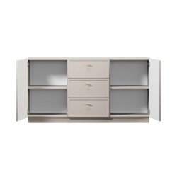 Komoda Lorini 150 cm z szufladami - kaszmir / złote uchwyty T-bar Komoda Lorini 150 cm z szufladami - kaszmir / złote uchwyty T-bar