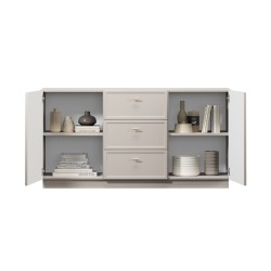 Komoda Lorini 150 cm z szufladami - kaszmir / złote uchwyty T-bar Komoda Lorini 150 cm z szufladami - kaszmir / złote uchwyty T-bar